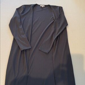 Topshop Charcoal Ribbed Knit Top